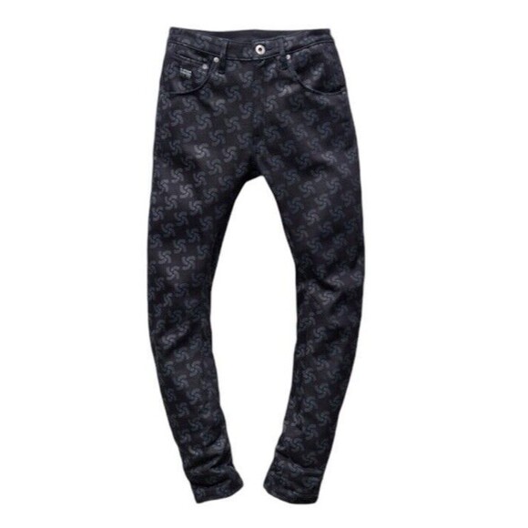 G-Star RAW X Pharrell For The Oceans Printed Arc 3D Slim Tapered Jeans Size 31 - Picture 1 of 10